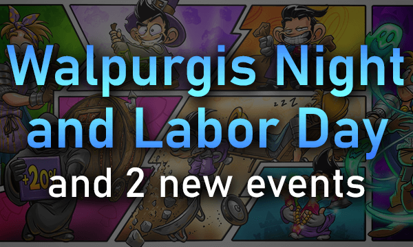 Walpurgis Night and Laborers day - and 2 new events