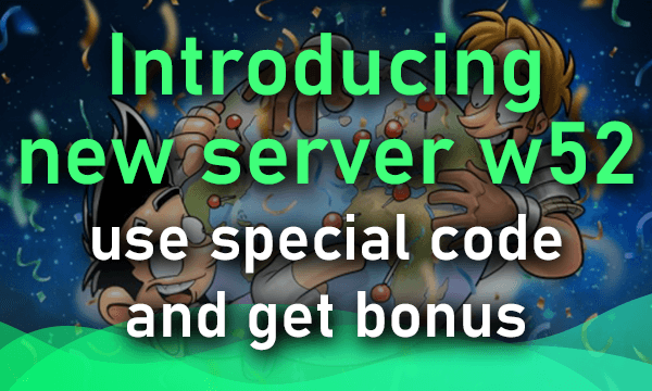Introducing new server w52 - events weekend and special code