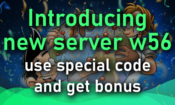 Introducing new server w56 - events weekend and special code